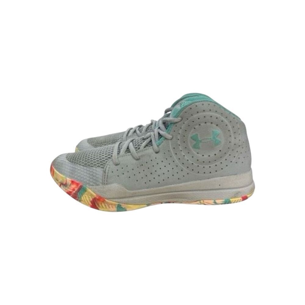 Under Armour Pre-School UA Jet 2019 Basketball Shoes Size 6.5Y Grey